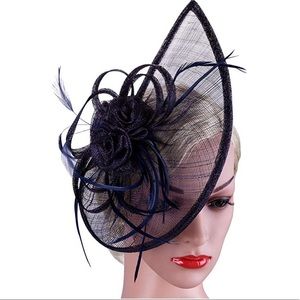 Kentucky Derby Navy Blue Fancy Fascinator